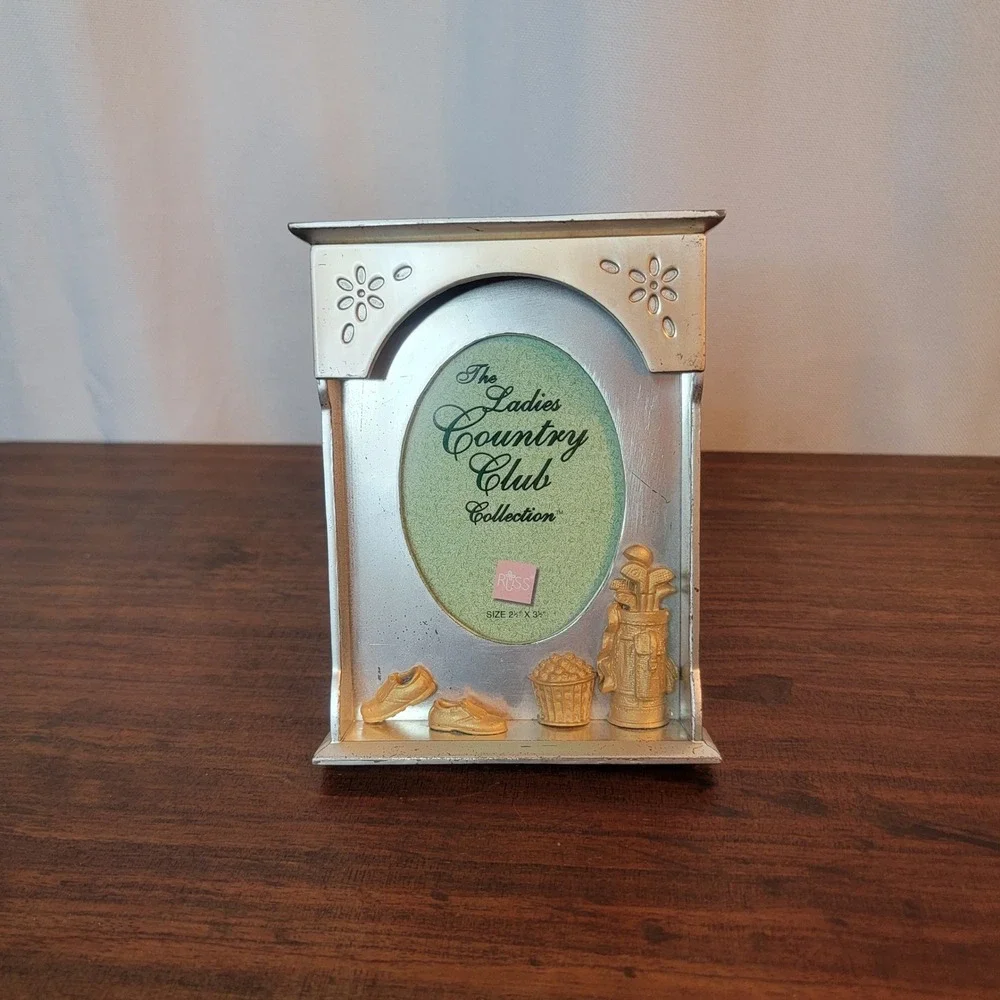 Russ Berrie‎ Ladies Country Club Collection Golf Shoes Picture Frame Clubs Balls